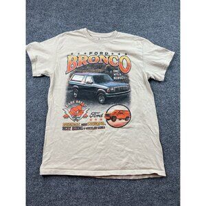 Ford Bronco 50th Anniversary Graphic T-Shirt Men’s M Tan Cotton Crew Neck